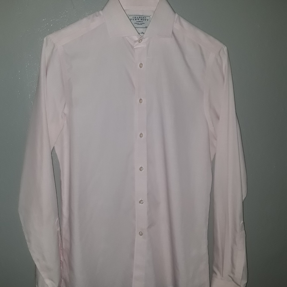 Charles Tyrwhitt Baby Pink Longsleeve Button Down